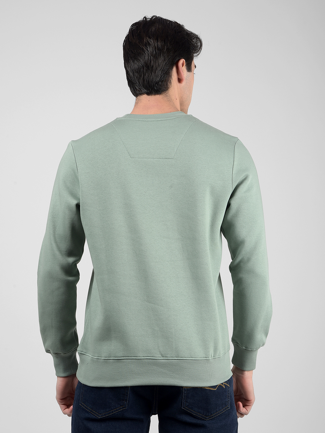 Numero Uno Men Logo Print Green Sweat Shirt